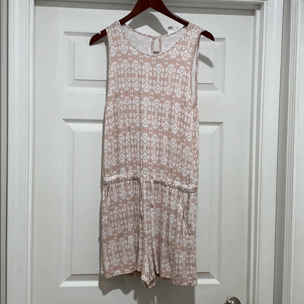 LOFT Pink and White Romper